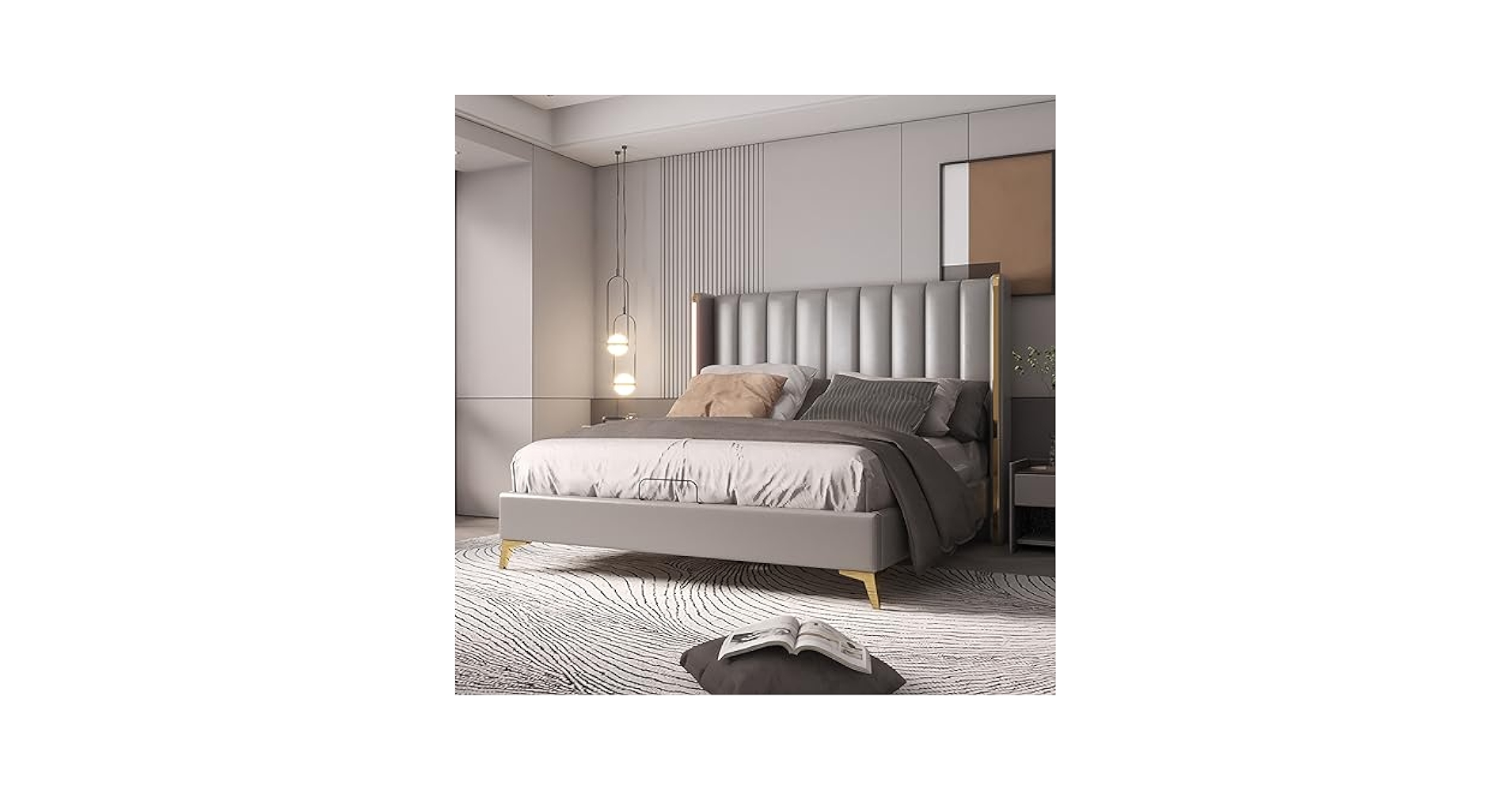 b PHENIX HIGH GRERD MODEL 
フェニックス上下 Amazon.com: King Size Platform Bed with Vertical Channel